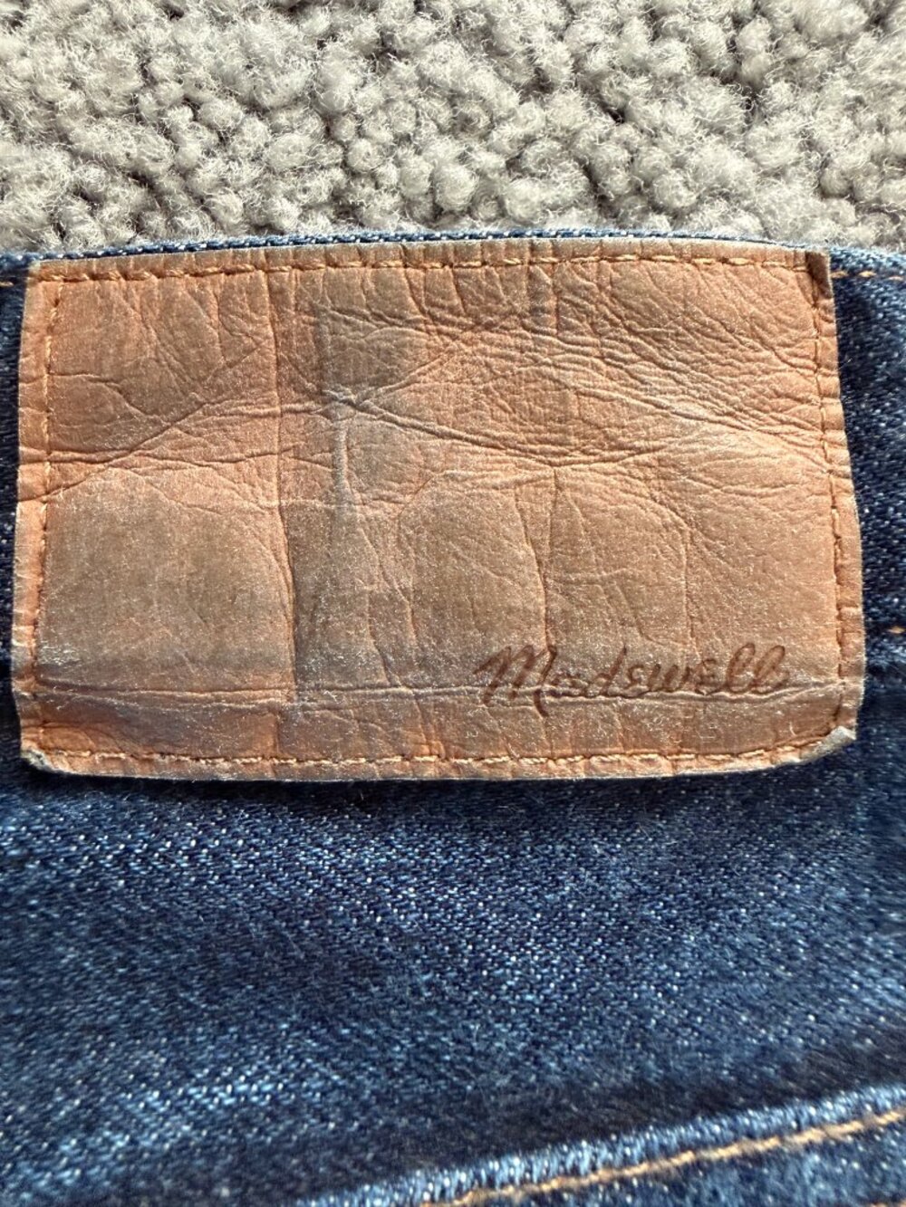 Madewell Men Japanese Selvedge Raw Indigo Relaxed Straight Jeans W33 L32 - Picture 15 of 15